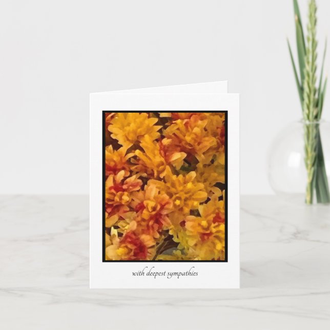 Goldenrod Close-up with tiint of Red Sympathy Card Kort (Framsida)