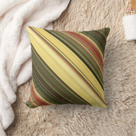 Goldenrod Fält Gult och Grönt Rand Kudde