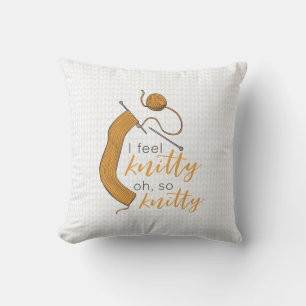 Goldenrod Gult jag känner Knitty, Oh Knitty Kudde