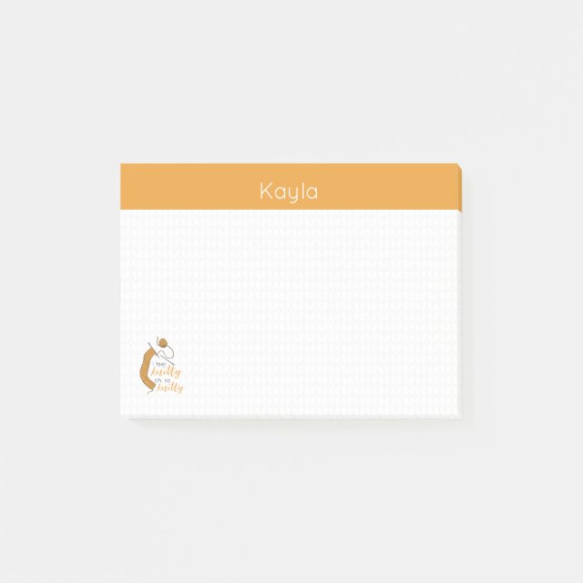 Goldenrod Gult jag känner Knitty, Oh Knitty Post-it Block (Framsida)