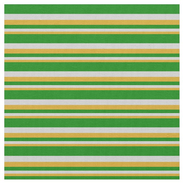 Goldenrod, lätt Grått och Grönt Färgad Mönster Tyg (Närbild)