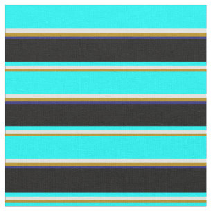 Goldenrod, Light Cyan, Cyan, Black & Midnight Blue Tyg