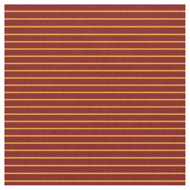 Goldenrod & Maroon Lintet/Stripe Mönster Tyg (Närbild)