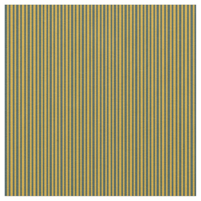 Goldenrod & Mörk Slate Grått Färgad Linjer Mönster Tyg (Närbild)