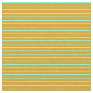 Goldenrod och Aquamarine Rand/Linjer Mönster Tyg