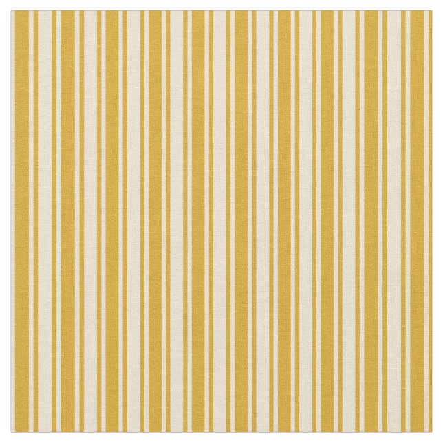 Goldenrod och Beige Mönster Tyg (Närbild)