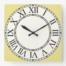 Goldenrod och Blek Gult Roman Numeral Ansikte