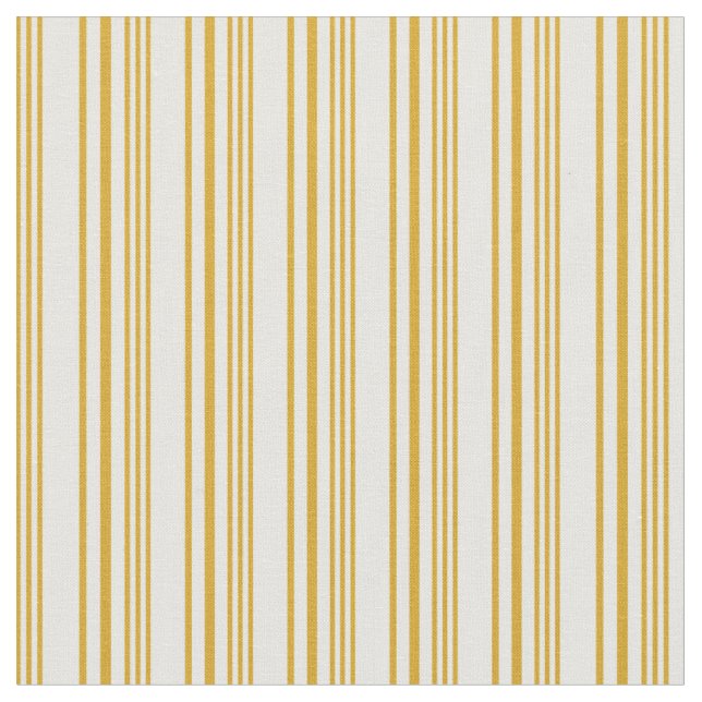 Goldenrod och vit Färgad stripe/lind Mönster Tyg (Närbild)