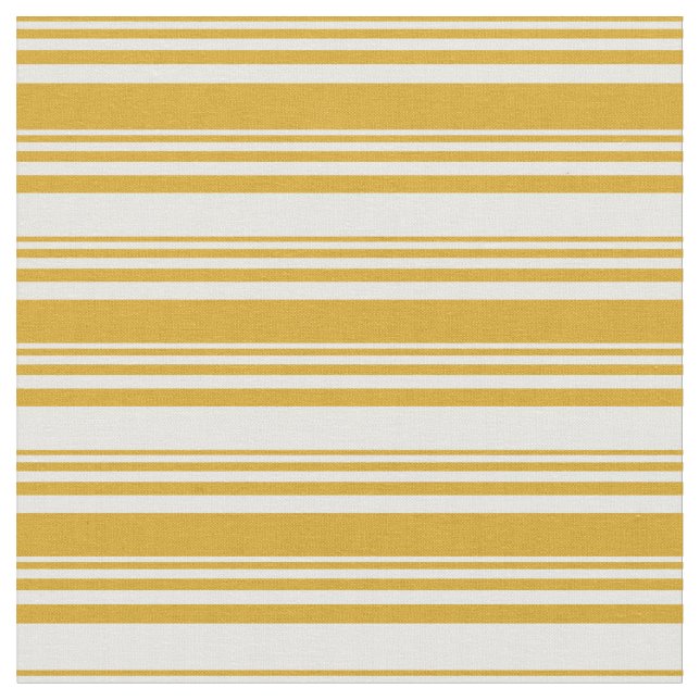 Goldenrod och White Rand Mönster Tyg (Närbild)