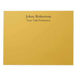 Goldenrod - platt, elegant, modern anteckningsblock