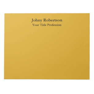 Goldenrod - platt, elegant, modern anteckningsblock