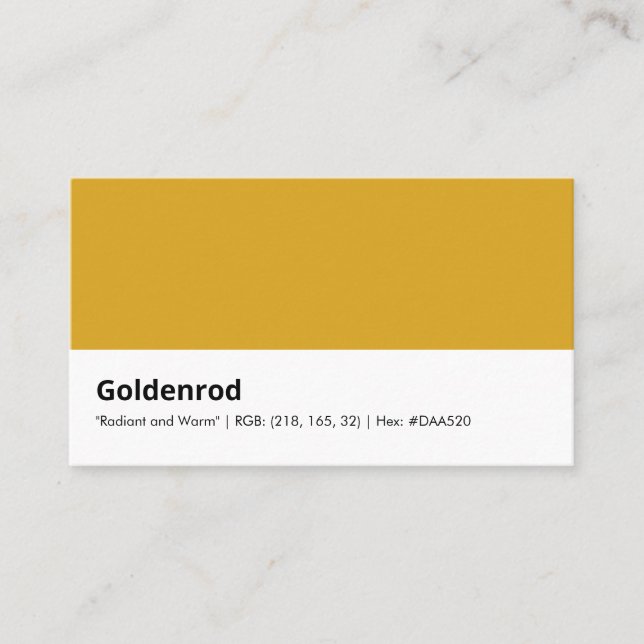 Goldenrod | "Radiant and Warm" Visitkort (Framsida)