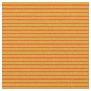 Goldenrod & Red Linjer Tyg