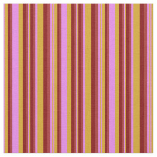 Goldenrod, Violet, Brown & Maroon Färgad Mönster Tyg