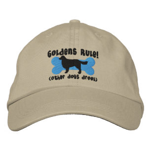 Goldens Rule Embroized Hat (Golden Retriever) Broderad Keps