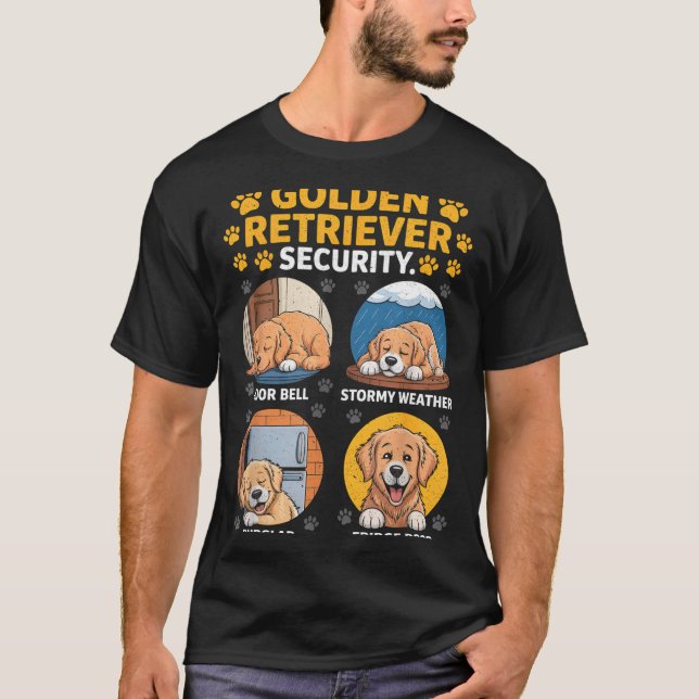 Goldens Tee Golden Retriever Security Funny  (Framsida)