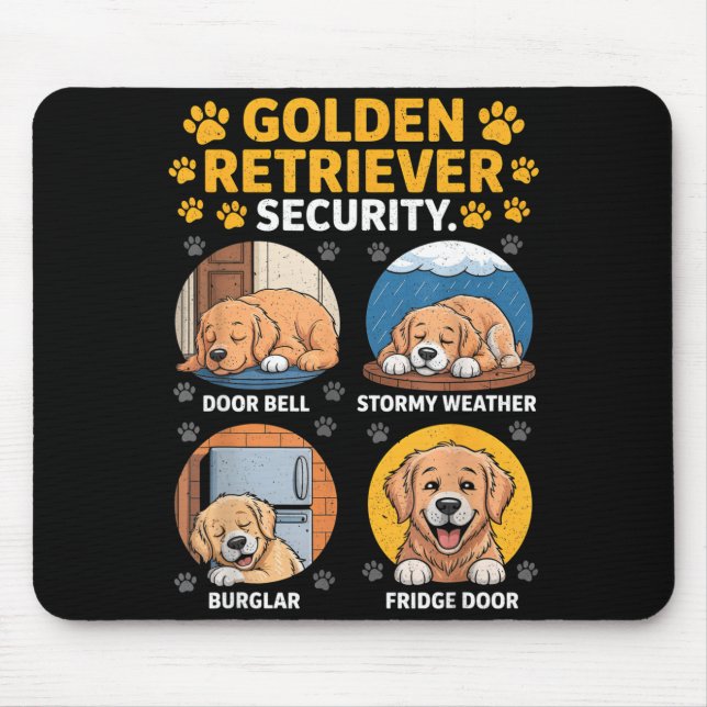 Goldens Tee Golden Retriever Security Funny  Musmatta (Framsidan)