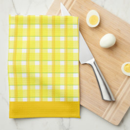 Golder och Gult Play Orange Gräns Kitchen Towel Kökshandduk