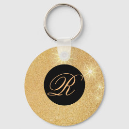 Golderner Glanz personalisiert Nyckelring