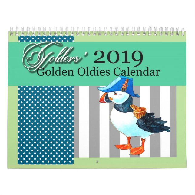 Golders 2019 guld- Oldieskalender Kalender (Omslag)