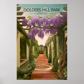 Golders Hill Park London Resemålning Poster