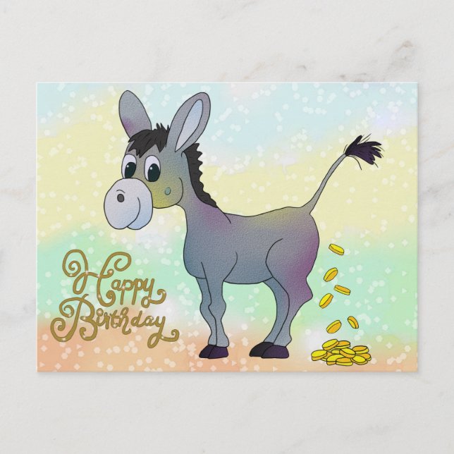 Goldesel Postkarte Vykort (Framsida)