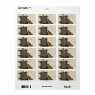 Goldfinch 1654 av Carel Fabritius Adressetikett