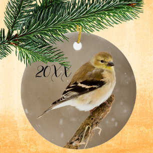 Goldfinch 2023 jul julgransprydnad keramik
