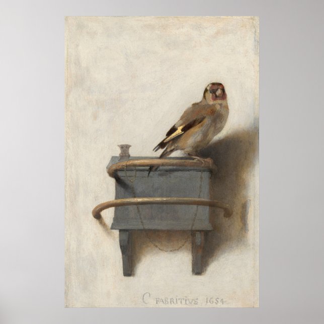 Goldfinch av Carel Fabritius Poster (Framsidan)