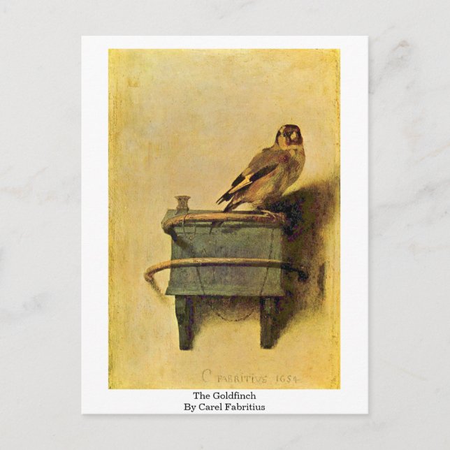 Goldfinch. av Carel Fabritius Vykort (Framsida)