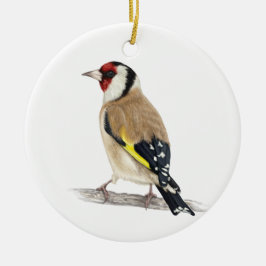Goldfinch Bird Julgransprydnad Keramik