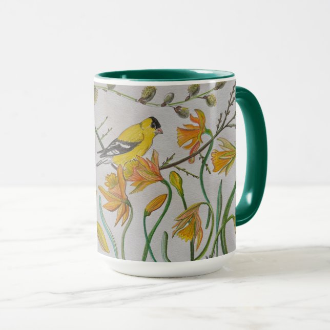 Goldfinch & Daffidols Mugg (Framsida höger)