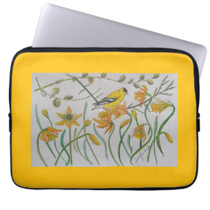 Goldfinch & Daffodils Laptop sleeve
