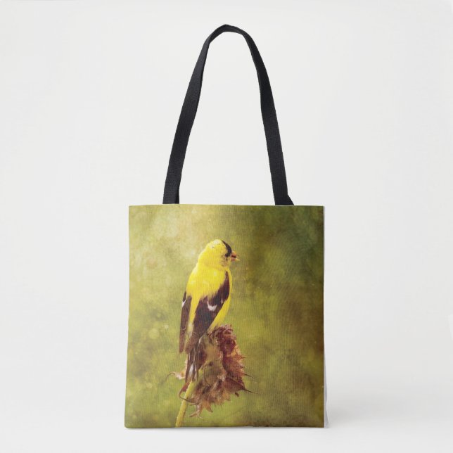Goldfinch Designer All-Over-Print Handbag Tygkasse (Framsida)
