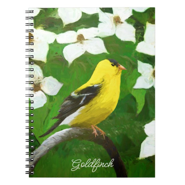 Goldfinch-färgning - Cute Original Hund Art Anteckningsbok (Framsidan)