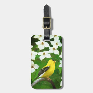 Goldfinch-färgning - Cute Original Hund Art Bagagebricka