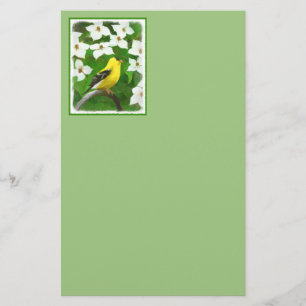 Goldfinch-färgning - Cute Original Hund Art Brevpapper