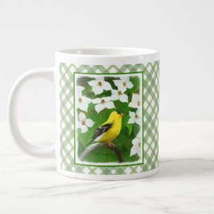 Goldfinch-färgning - Cute Original Hund Art Jumbo Mugg