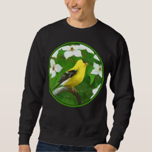 Goldfinch-färgning - Cute Original Hund Art Lång Ärmad Tröja