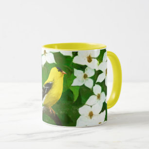 Goldfinch-färgning - Cute Original Hund Art Mugg