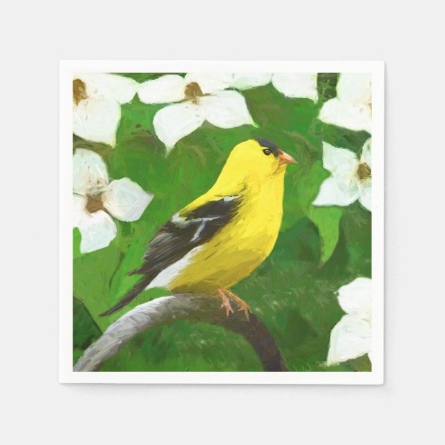 Goldfinch-färgning - Cute Original Hund Art Pappersservett (Framsidan)