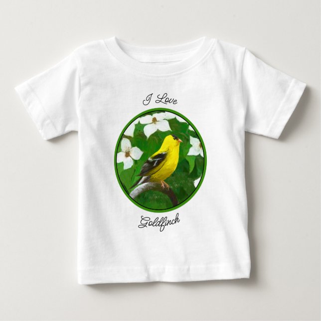 Goldfinch-färgning - Cute Original Hund Art T Shirt (Framsida)