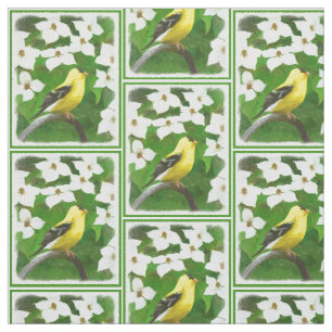 Goldfinch-färgning - Cute Original Hund Art Tyg