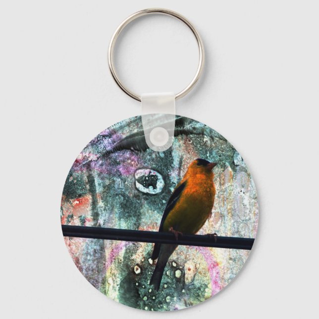 Goldfinch Grunge Nyckelring (Framsida)