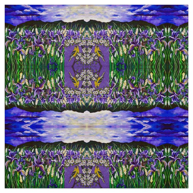 Goldfinch i Iris Fält Tyg (Provkarta)