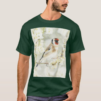 Goldfinch in White Blommar Graphic T Shirt