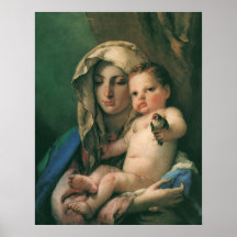 Goldfinch-Madonna av Tiepolo, Vintage Art