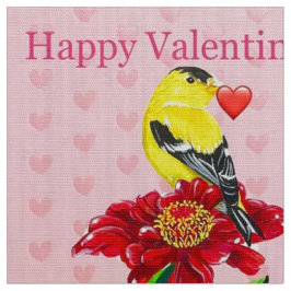 Goldfinch med hjärtstruktur tyg