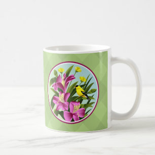 Goldfinch och Flower Mugg
