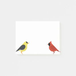 Goldfinch och kardinal post-it block